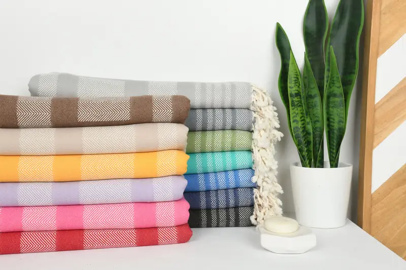 Organic Turkish towel, Bridesmaid Gifts, Personalized Wedding Gift, 68x38 Cotton Chevron Towel, Turkish Towel Bulk, Personalised Gift, Organic Towel - 2
