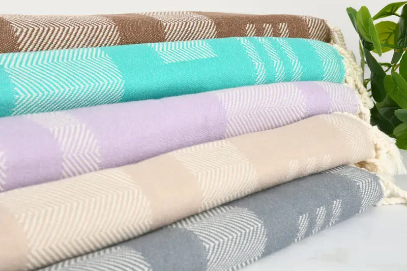 Organic Turkish towel, Bridesmaid Gifts, Personalized Wedding Gift, 68x38 Cotton Chevron Towel, Turkish Towel Bulk, Personalised Gift, Organic Towel - 3