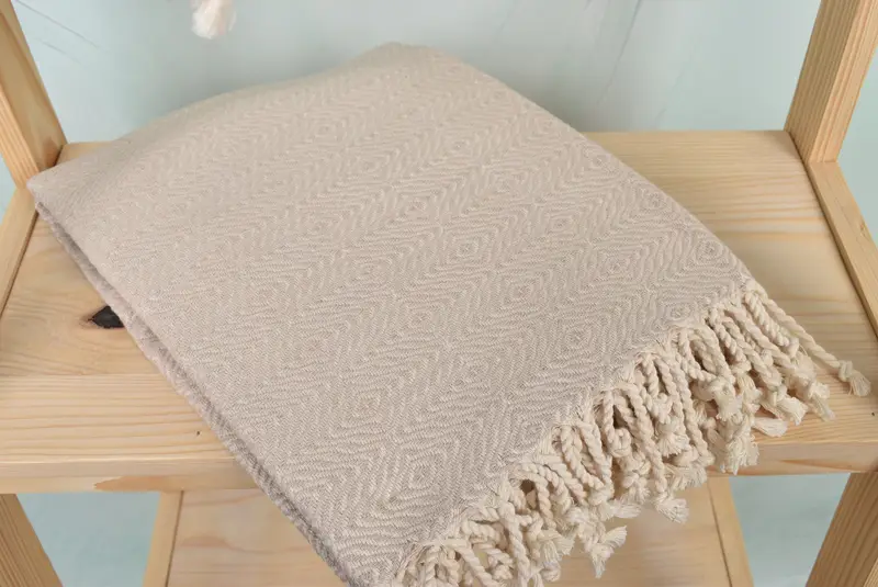 Beach Towel Gift, Bridesmaid Gift Towel, Bachelor Bachelorette Party Favors, Wedding Day Gift For Bride, 70x40 Cotton Zigzag Diamond Towel - 5