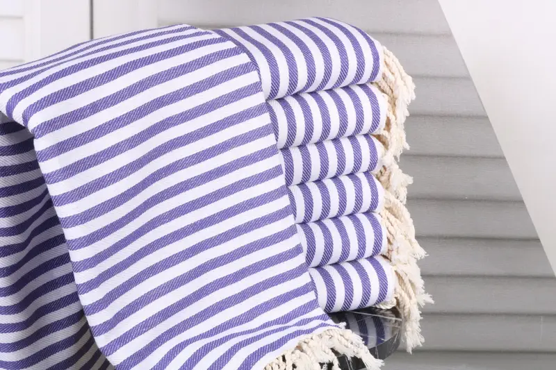 Merry Christmas Gifts Purple Beach Towel, Organic Cotton, 40x71 Inches