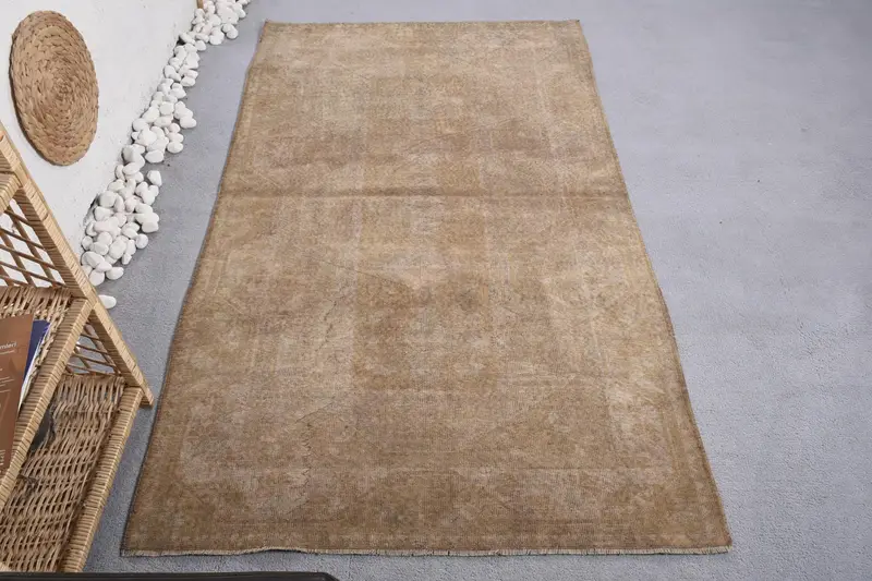 Yeşil Ombré Halı, 4x6 ft Canlı Yeşil ve Turuncu