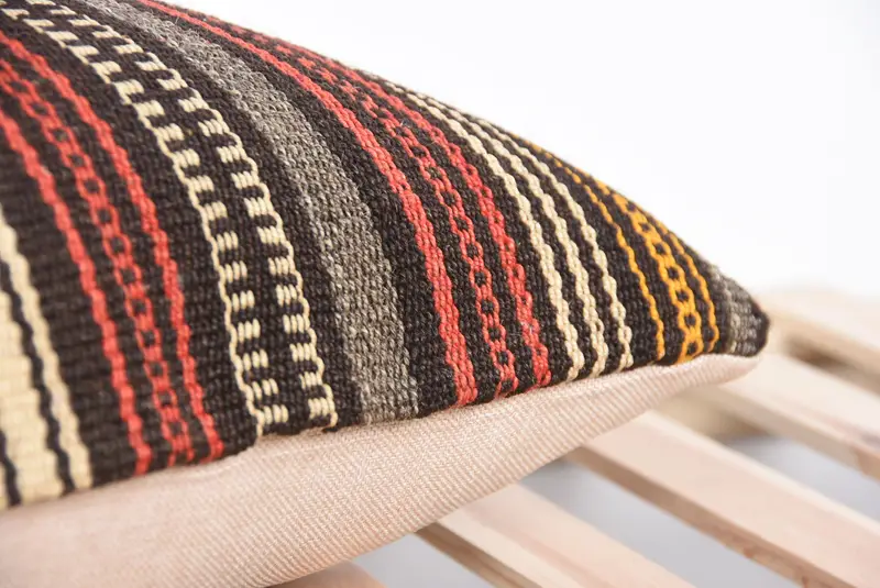 16x24 Red Pillow Case, Lounge Throw Cushion, Handmade Kilim Cushion, Handwoven Pillow Cover Cushion, Vintage Pillow, Boho Pillow, Cushion Cover - 7