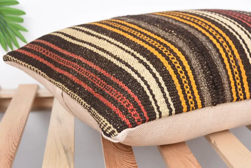 16x24 Red Pillow Case, Lounge Throw Cushion, Handmade Kilim Cushion, Handwoven Pillow Cover Cushion, Vintage Pillow, Boho Pillow, Cushion Cover - 6