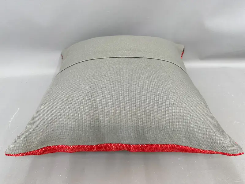 Cushion, Kilim Pillow Cover, Pillow for Sofa, Vintage Kilim Pillow, 20x20 Red Pillow Cover, Traditional Pillow Sham, Neutral Throw Cushion Cover - 7