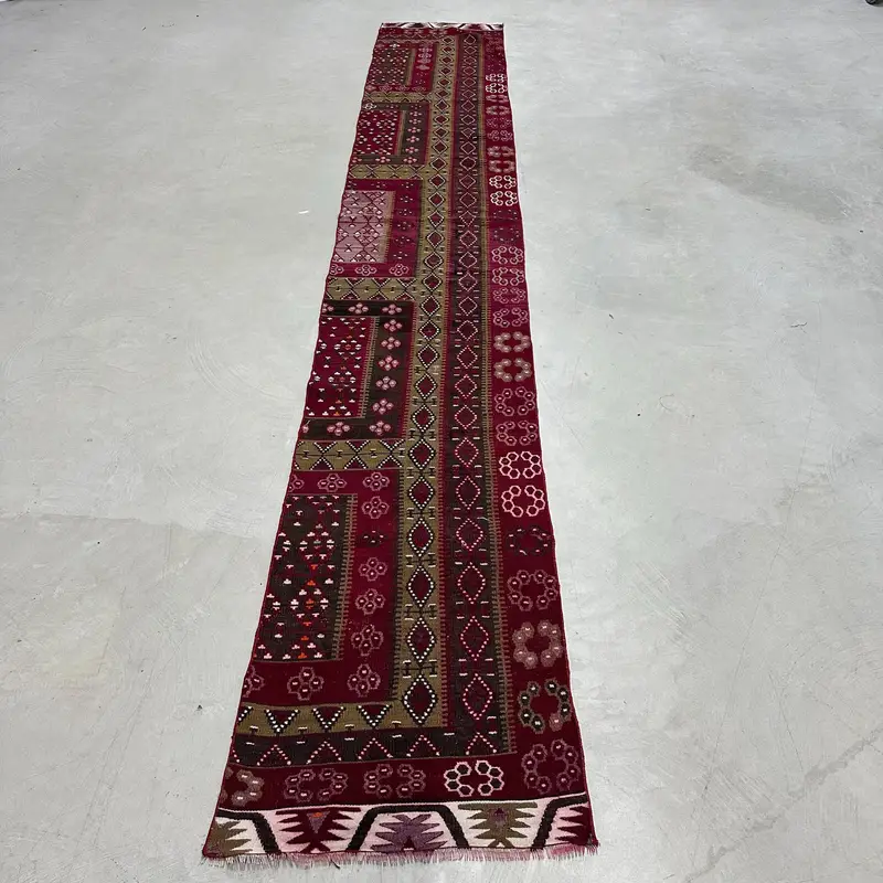 Mor Halı, Yeşil Çeşitleri ile 2x13,3 ft Masif