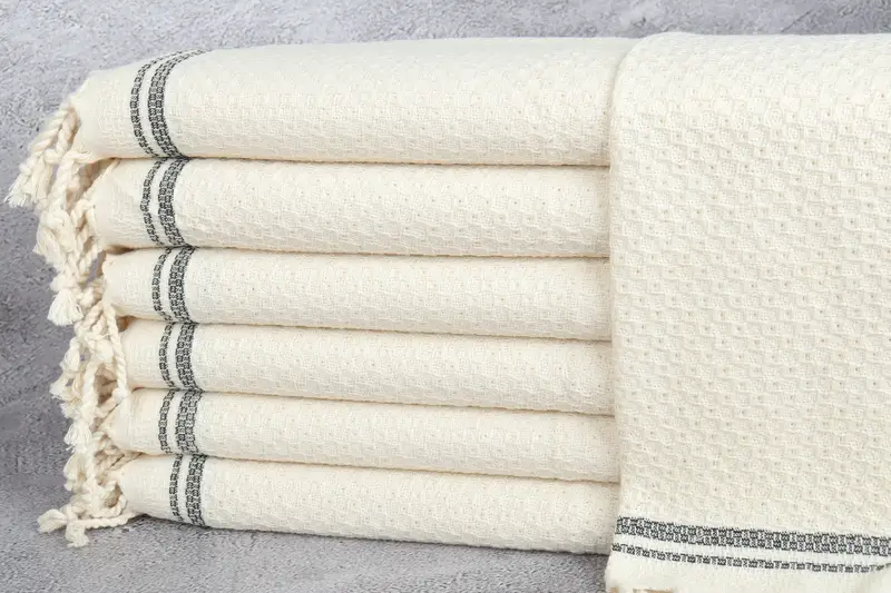 Personalized Dish Towel, 38x18 Cotton Striped Towel, Customized Turkish Towel, Personalized Gift, Custom Hand Towel, Boyfriend Christmas Gift - 1
