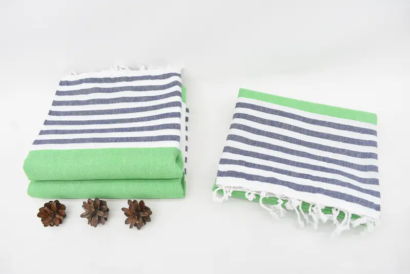 Travel towel, Wedding Anniversary Gift, Gift For Mom, Turkish towel, Kids Beach Towel, 70x40 Cotton Striped Towel, Sand-resistant towel, Scarf Towel - 7