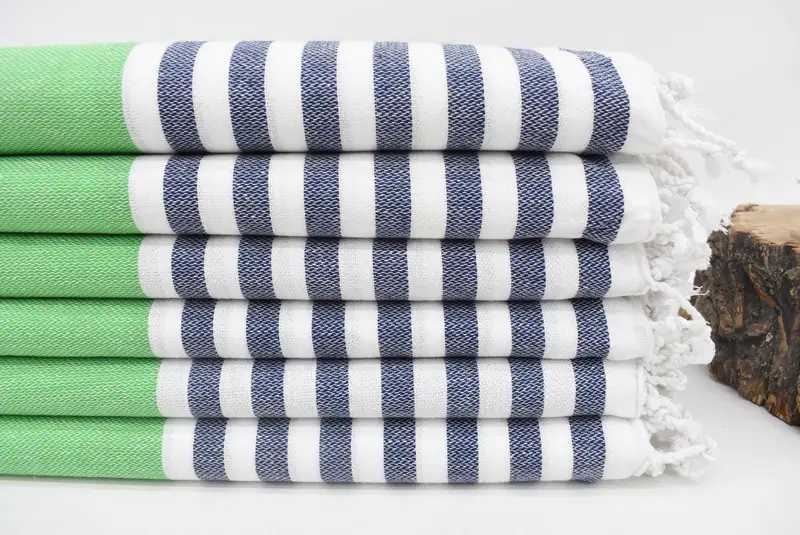 Travel towel, Wedding Anniversary Gift, Gift For Mom, Turkish towel, Kids Beach Towel, 70x40 Cotton Striped Towel, Sand-resistant towel, Scarf Towel - 1