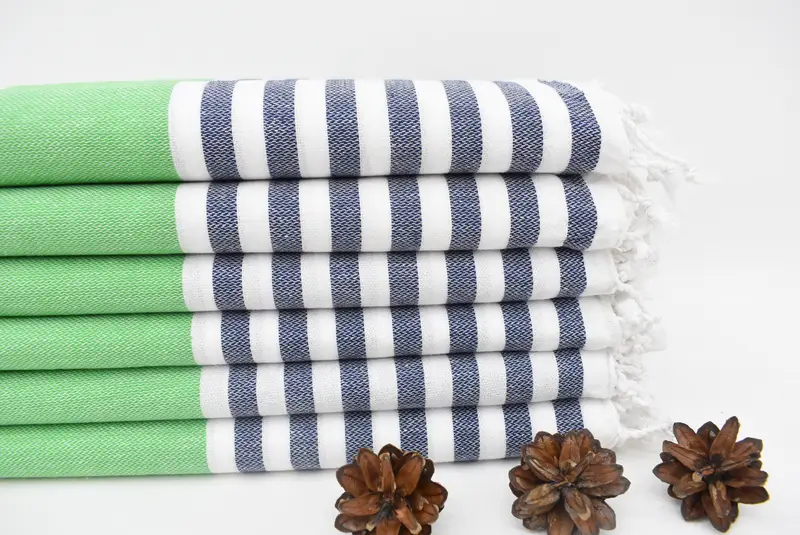 Travel towel, Wedding Anniversary Gift, Gift For Mom, Turkish towel, Kids Beach Towel, 70x40 Cotton Striped Towel, Sand-resistant towel, Scarf Towel - 2