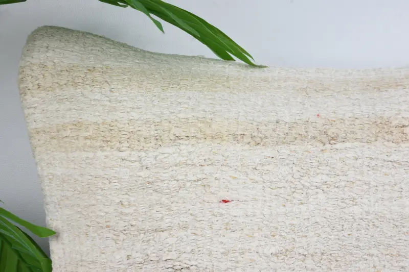 Pillow Case, Ethnical Kilim Rug Pillow, 16x16 White Cushion, Handmade Kilim Cushion, Vintage Kilim Throw Pillow, Pastel Pillow Sham - 2