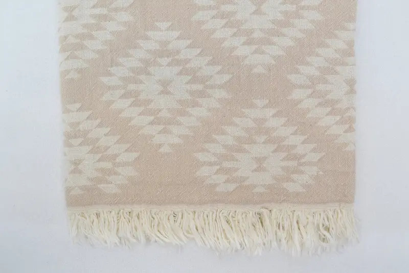 Turkish hand towel, Handmade Turkish hammam towel, Memorial Gift, Monogram Towels, Bridal Shower Gift, 70x36 Cotton Kilim Towel, Summer Gift - 5