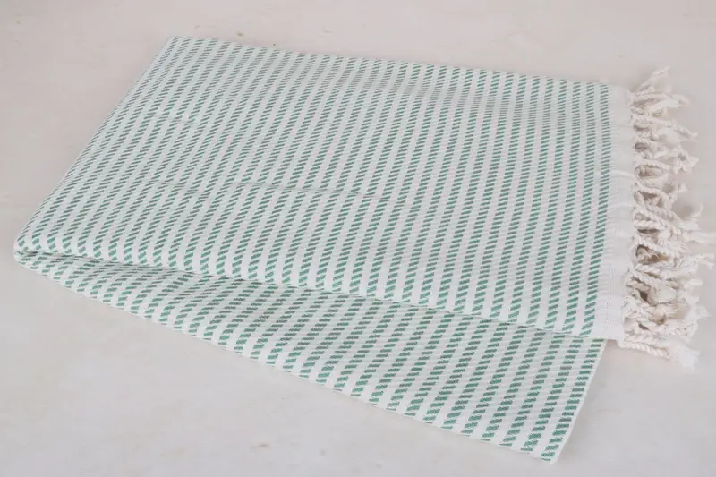 Monogrammed Beach Handtuch, 70x40 Baumwollpolka Dot -Handtuch, Strandthema Hochzeitsgeschenk, Mutter des Bräutigamgeschenks, Hauswarming Geschenk, Bestes Strandtuch - 8