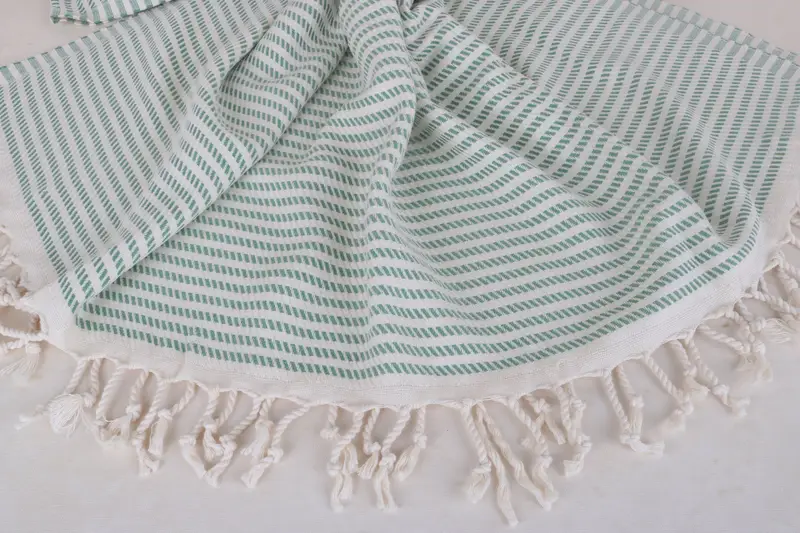 Monogrammed Beach Handtuch, 70x40 Baumwollpolka Dot -Handtuch, Strandthema Hochzeitsgeschenk, Mutter des Bräutigamgeschenks, Hauswarming Geschenk, Bestes Strandtuch - 7