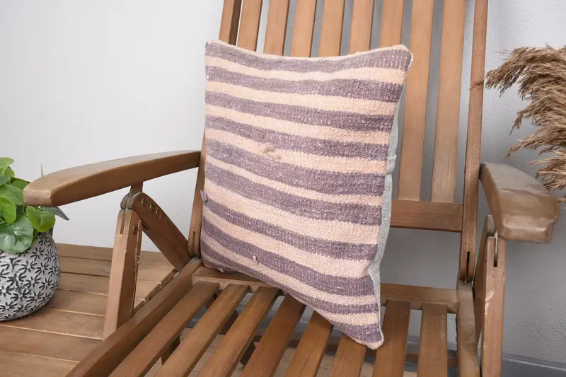 Antique Pillows, 16x16 Beige Pillow Case, Pillow Sham, Wholesale Pillow Cover, Pillow for Sofa, Throw Kilim Pillow, Aztec Pillow Cover - 3