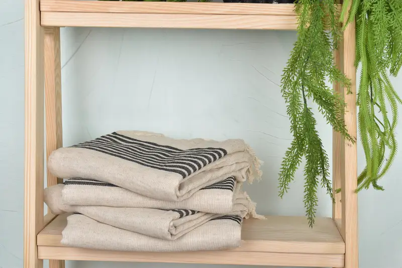 70x38 Linen Striped Towel, Bridal Shower Gift, Peshtemal Towel, Bridal Shower Favors, Wedding Anniversary Gift, Yoga Towel, Anniversary Gift For Her - 7