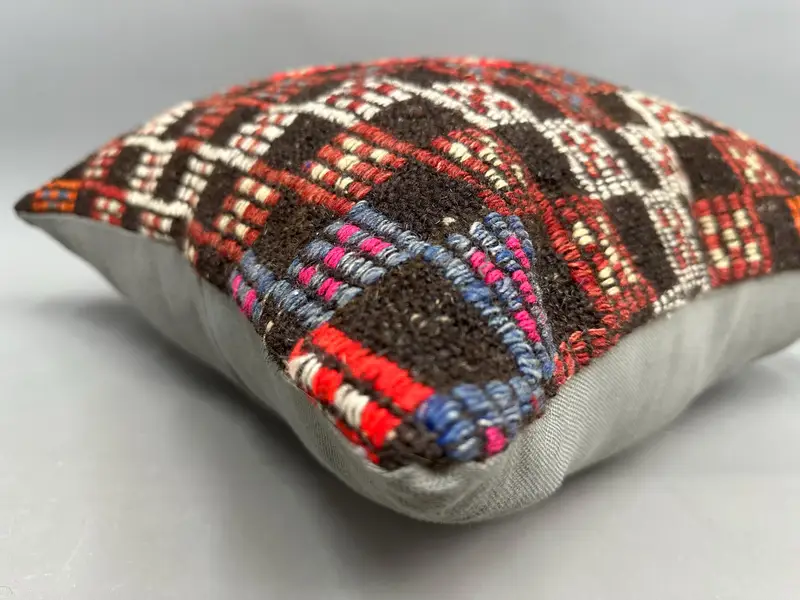 Boho Pillow Sham Cover, 20x20 White Cushion Cover, Neutral Cushion Case, Vintage Kilim Throw Pillow, Pillow Case, Kilim Pillow Cover - 6