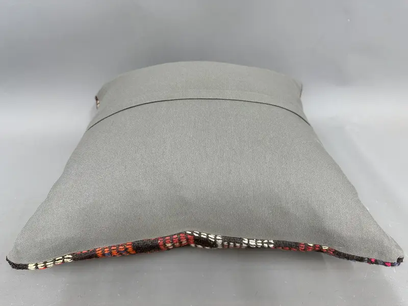 Boho Pillow Sham Cover, 20x20 White Cushion Cover, Neutral Cushion Case, Vintage Kilim Throw Pillow, Pillow Case, Kilim Pillow Cover - 7