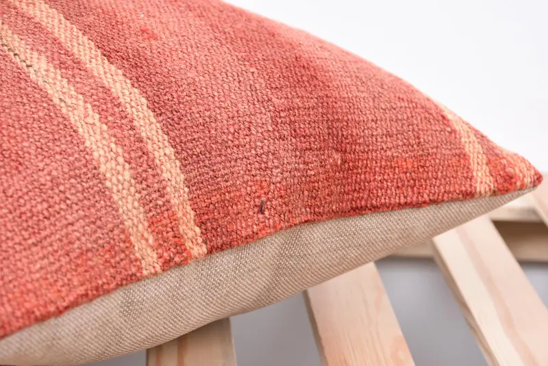 Vintage Throw Cushion Cover, Chair Pillow Sham, Home Decor Pillow, Turkish Pillow, 14x14 Red Pillow, Customized Cushion, Pillow for Sofa, Pillow - 7