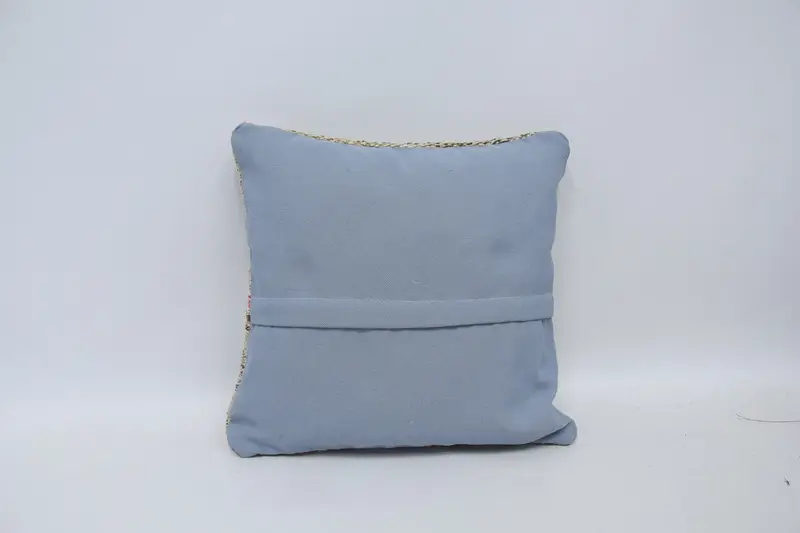 Turkish Corner Pillow Case, Throw Kilim Pillow, Custom Pillow Cover, Antique Pillows, Handmade Kilim Cushion, Pillow, 16x16 Yellow Pillow Sham - 5