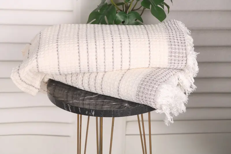 Ev Isınma Hediyesi, Kişiselleştirilmiş Mutfak Havlusu, Monogram El Havlu, 40x20 Pamuk Waffle Havlu, Monogram Türk Banyo Havlusu, Mutfak Havlusu - 3