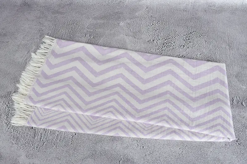 Summer Gift, Welcome Wedding Gift, Housewarming Gift, Personalized Gifts, Monogrammed Hand Towel, Wedding Favors, 40x24 Cotton Zigzag Design Towel - 7