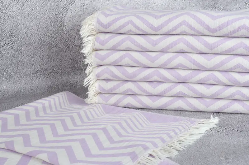 Summer Gift, Welcome Wedding Gift, Housewarming Gift, Personalized Gifts, Monogrammed Hand Towel, Wedding Favors, 40x24 Cotton Zigzag Design Towel - 3