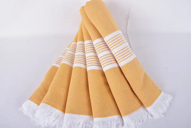 Monogram Beach Towel, 70x40 Cotton Striped Towel, Fouta towel, Valentines Day Gift For Him, Lightweight towel, Embroidered Turkish Towel - 3