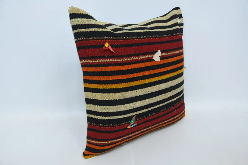 Gift Pillow, 24x24 Red Pillow Sham, Boho Throw Cushion, Pillow Case, Ikat Cushion Case, Kilim Pillow Cover, Boho Pillow Sham Cover - 3