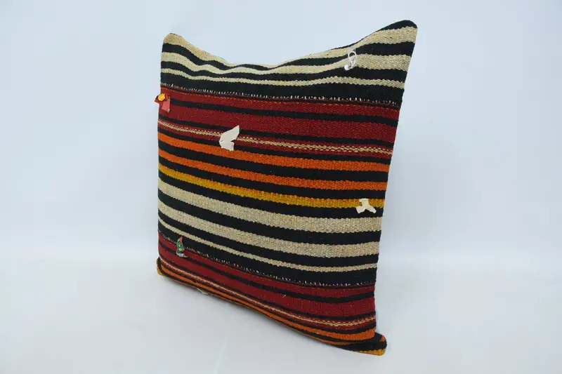 Gift Pillow, 24x24 Red Pillow Sham, Boho Throw Cushion, Pillow Case, Ikat Cushion Case, Kilim Pillow Cover, Boho Pillow Sham Cover - 4