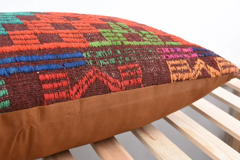 Antique Pillows, Art Deco Cushion, Cushion, Vintage Pillow, Outdoor Patio Pillow, 16x36 Pink Pillow Cover, Pillow for Couch, Aztec Cushion - 7