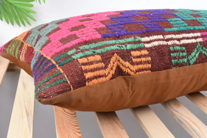 Antique Pillows, Art Deco Cushion, Cushion, Vintage Pillow, Outdoor Patio Pillow, 16x36 Pink Pillow Cover, Pillow for Couch, Aztec Cushion - 6