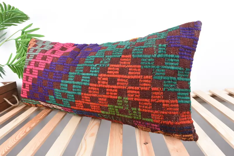 Antique Pillows, Art Deco Cushion, Cushion, Vintage Pillow, Outdoor Patio Pillow, 16x36 Pink Pillow Cover, Pillow for Couch, Aztec Cushion - 5