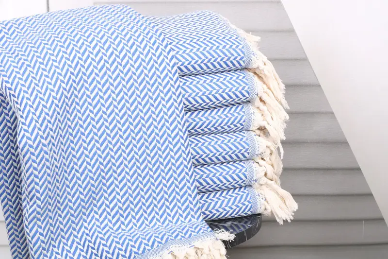 Bachelor Party Favors, Gifts For Him, Christmas Favors, Housewarming Gift, Personalized Towel, Lightweight Turkish towel, 70x40 Cotton Chevron Towel - 1