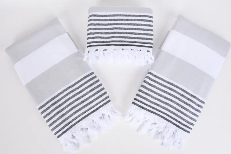 Turkish towel, Turkish Beach Towel Monogram, Merry Christmas Gifts, 68x36 Cotton Striped Terry Towel, Turkish beach towel, Peshtemal Towel - 6