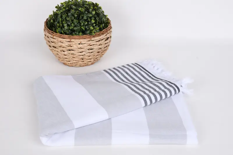 Turkish towel, Turkish Beach Towel Monogram, Merry Christmas Gifts, 68x36 Cotton Striped Terry Towel, Turkish beach towel, Peshtemal Towel - 4