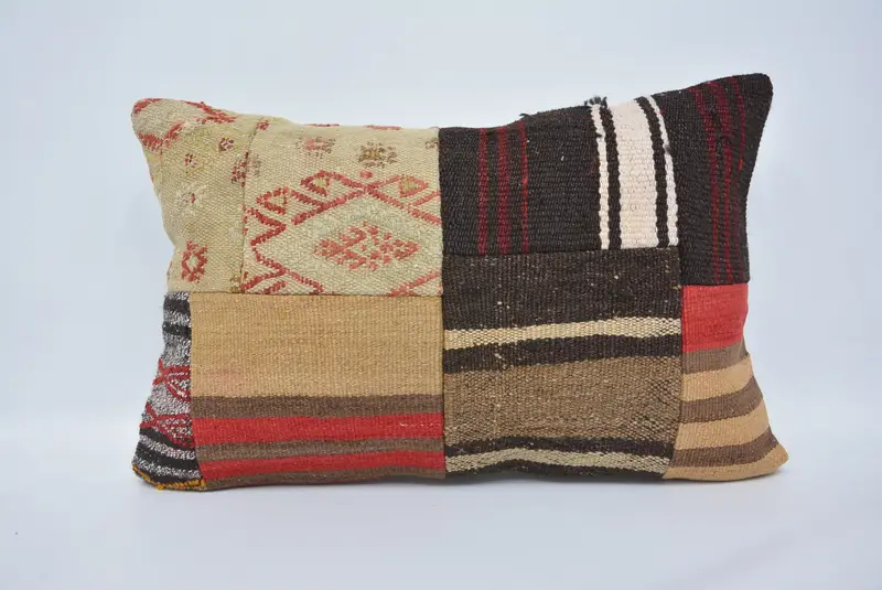 16x24 Brown Pillow, Boho Pillow, Retro Pillow, Pillow for Couch, Outdoor Cushion Cover, Turkish Kilim Pillow, Pillow Sham - 1