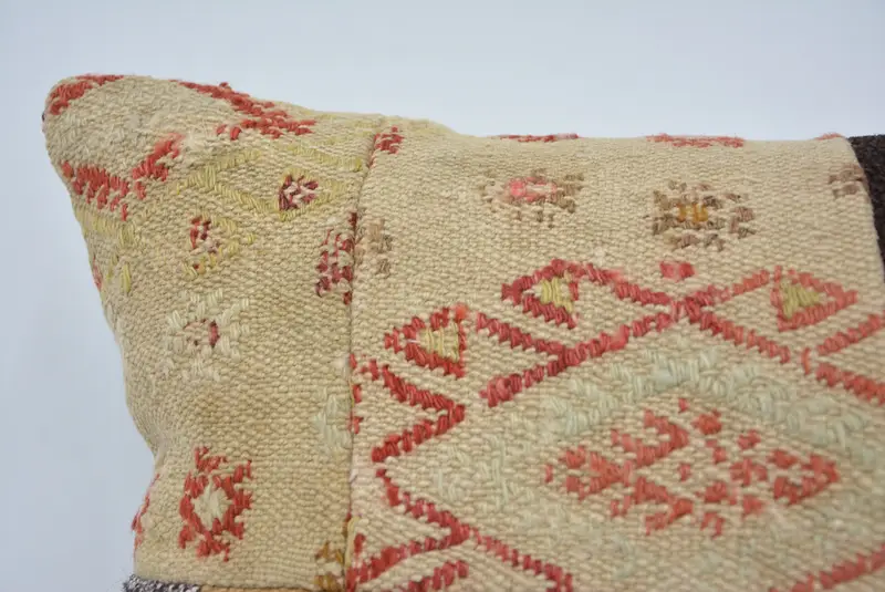 16x24 Brown Pillow, Boho Pillow, Retro Pillow, Pillow for Couch, Outdoor Cushion Cover, Turkish Kilim Pillow, Pillow Sham - 2