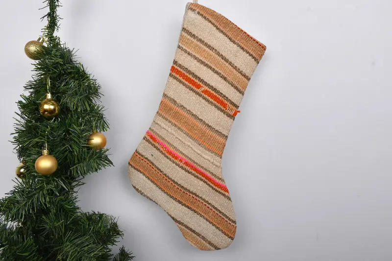 Christmas Ornaments Pattern, 7 Inch Wide Holiday Stocking