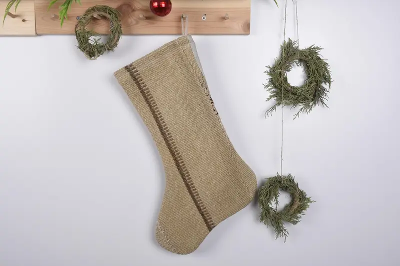 Festive Christmas Ornaments Pattern, 19-Inch Wide Christmas Stocking