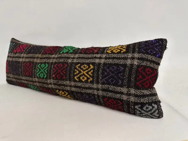 Muted Cushion Cover, Pillow for Sofa, Pillow for Couch, 12x36 Brown Pillow Sham, Pillow, Throw Kilim Pillow, Sofa Cushion, Wholesale Pillow Sham - 3