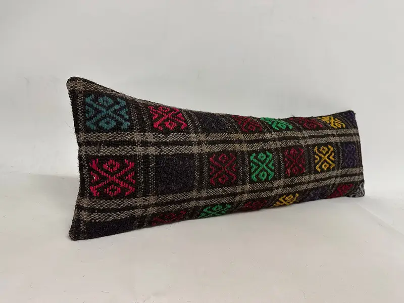 Muted Cushion Cover, Pillow for Sofa, Pillow for Couch, 12x36 Brown Pillow Sham, Pillow, Throw Kilim Pillow, Sofa Cushion, Wholesale Pillow Sham - 2