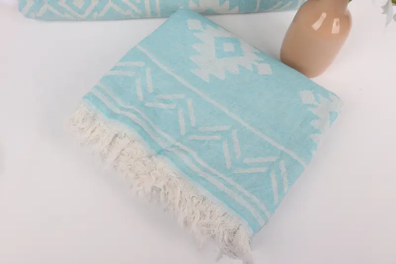 74x40 Cotton Geometric Towel, Bachelorette Party Gifts, Lightweight Turkish towel for beach, Bridesmaid Gift Towel, Turkish bath towel, Bride Gift - 6