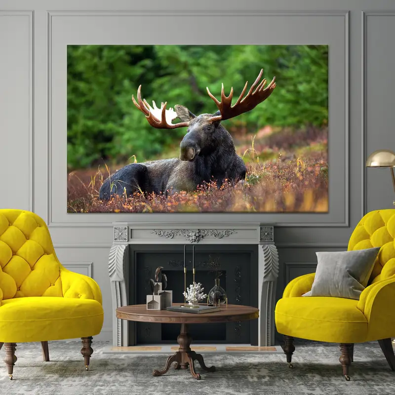 Zarif Geyik Ormanı Kanvası: Eviniz için Yaban Hayatı Sanatı