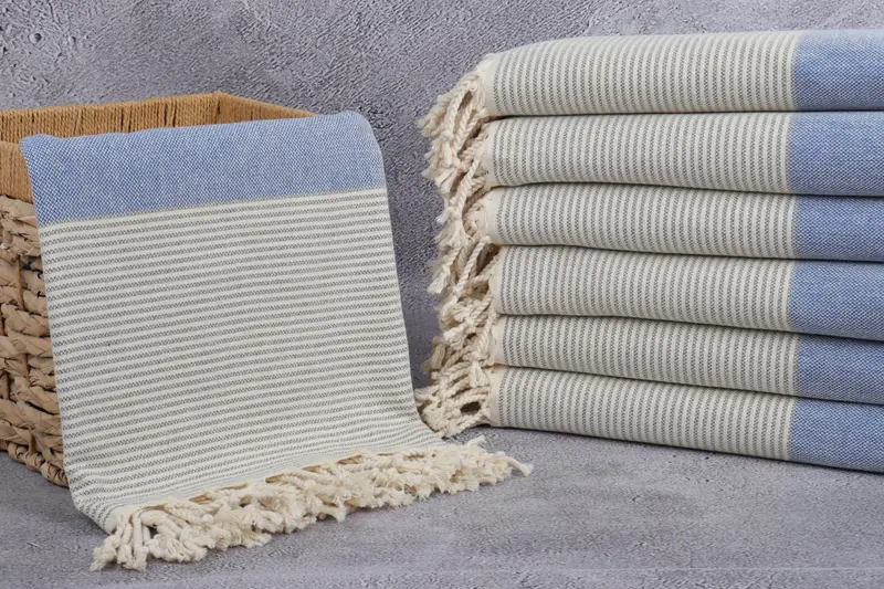 70x40 Cotton Striped Towel, Personalized Turkish Towel, Turkish bath towel, Custom Turkish Towel, Embroidered Towel, Valentines Day Gift Idea - 3
