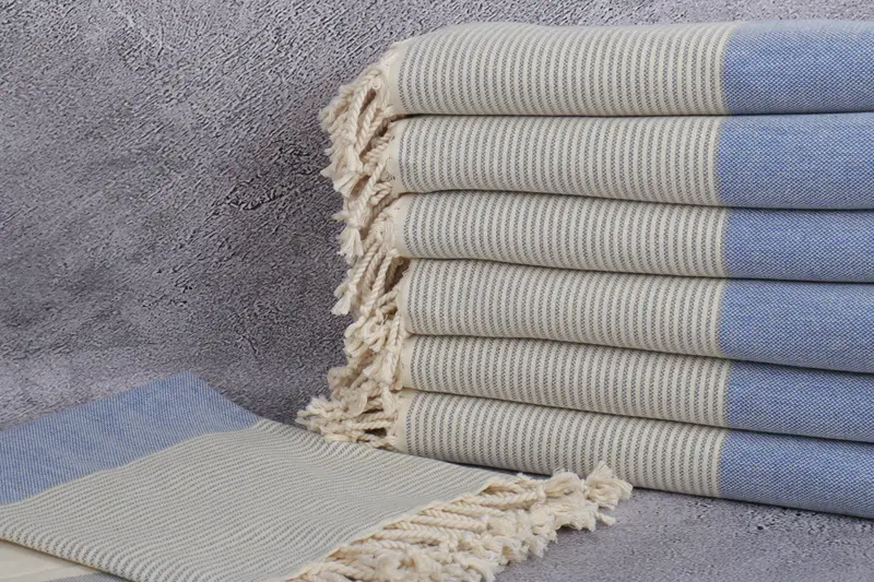 70x40 Cotton Striped Towel, Personalized Turkish Towel, Turkish bath towel, Custom Turkish Towel, Embroidered Towel, Valentines Day Gift Idea - 2