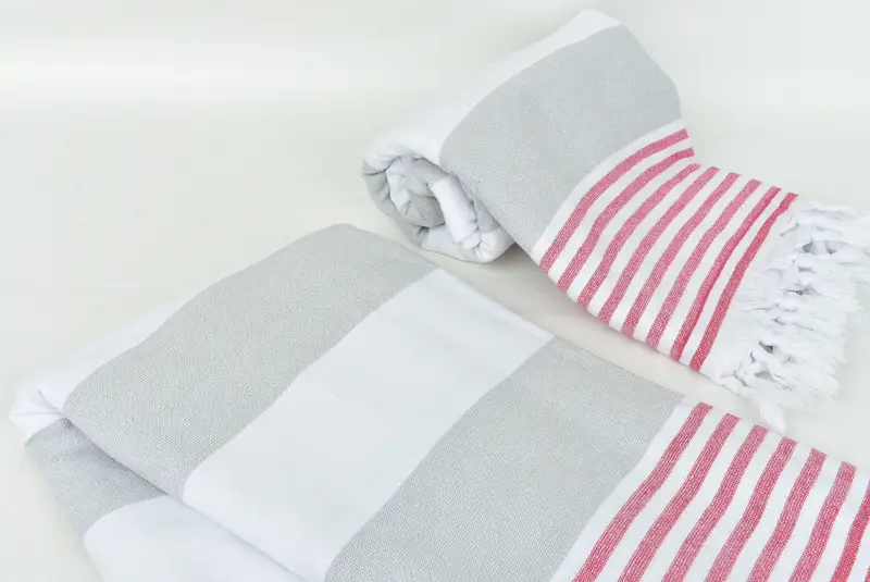 Personalized Turkish Towel, Best Beach Towel, Valentines Gift, Handwoven Turkish bath towel, 68x36 Cotton Striped Terry Towel, Sand-resistant towel - 7