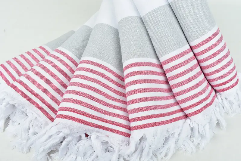 Personalized Turkish Towel, Best Beach Towel, Valentines Gift, Handwoven Turkish bath towel, 68x36 Cotton Striped Terry Towel, Sand-resistant towel - 4
