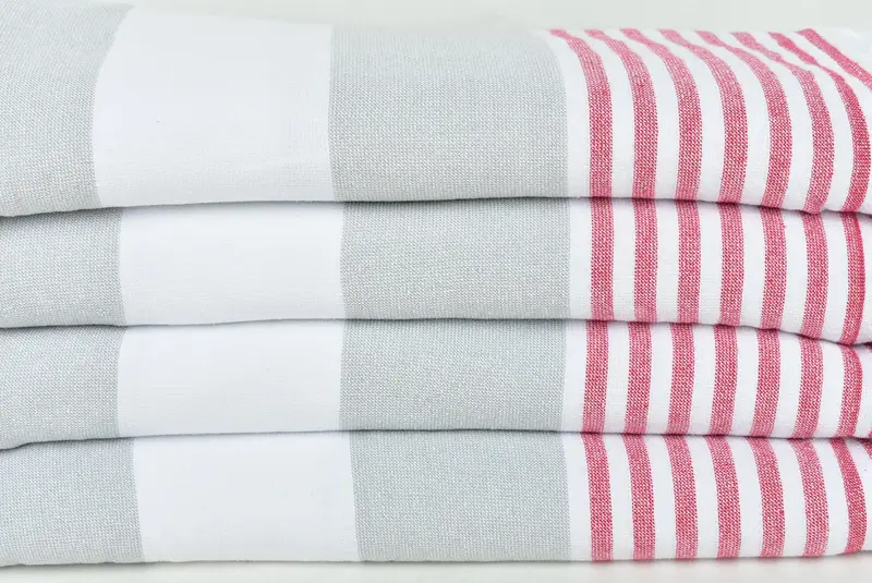 Personalized Turkish Towel, Best Beach Towel, Valentines Gift, Handwoven Turkish bath towel, 68x36 Cotton Striped Terry Towel, Sand-resistant towel - 2