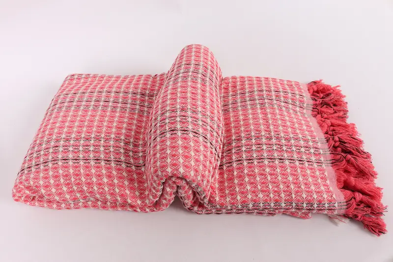 96x70 Cotton Striped Towel, Woven Blanket, Personalized Gift, Turkish Bedcover, Monogram Blanket, Decorative Bedspread, Bachelorette Party Favors - 11