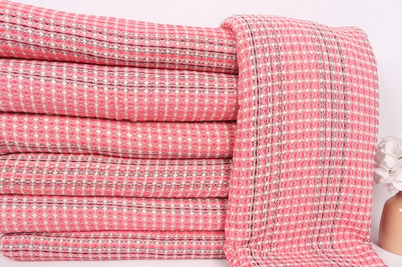 96x70 Cotton Striped Towel, Woven Blanket, Personalized Gift, Turkish Bedcover, Monogram Blanket, Decorative Bedspread, Bachelorette Party Favors - 3